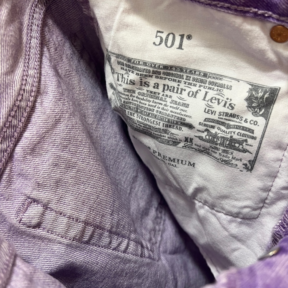 Levi’s fresh 501® ORIGINAL CROPPED WOMEN"S JEANS purple Sz 29 X 26 - Picture 11 of 14